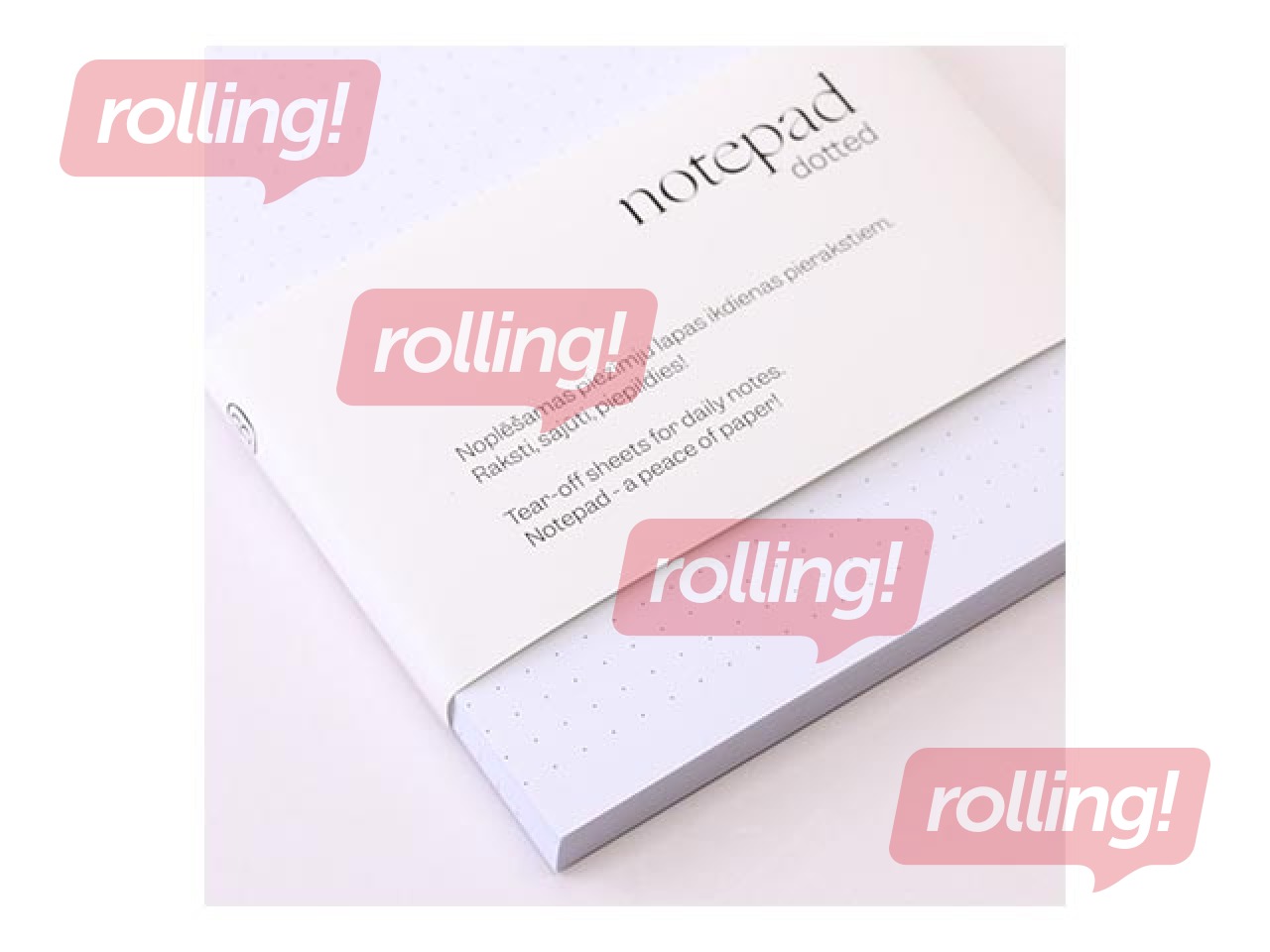 Kaustik Balts, A5, punktiiriga