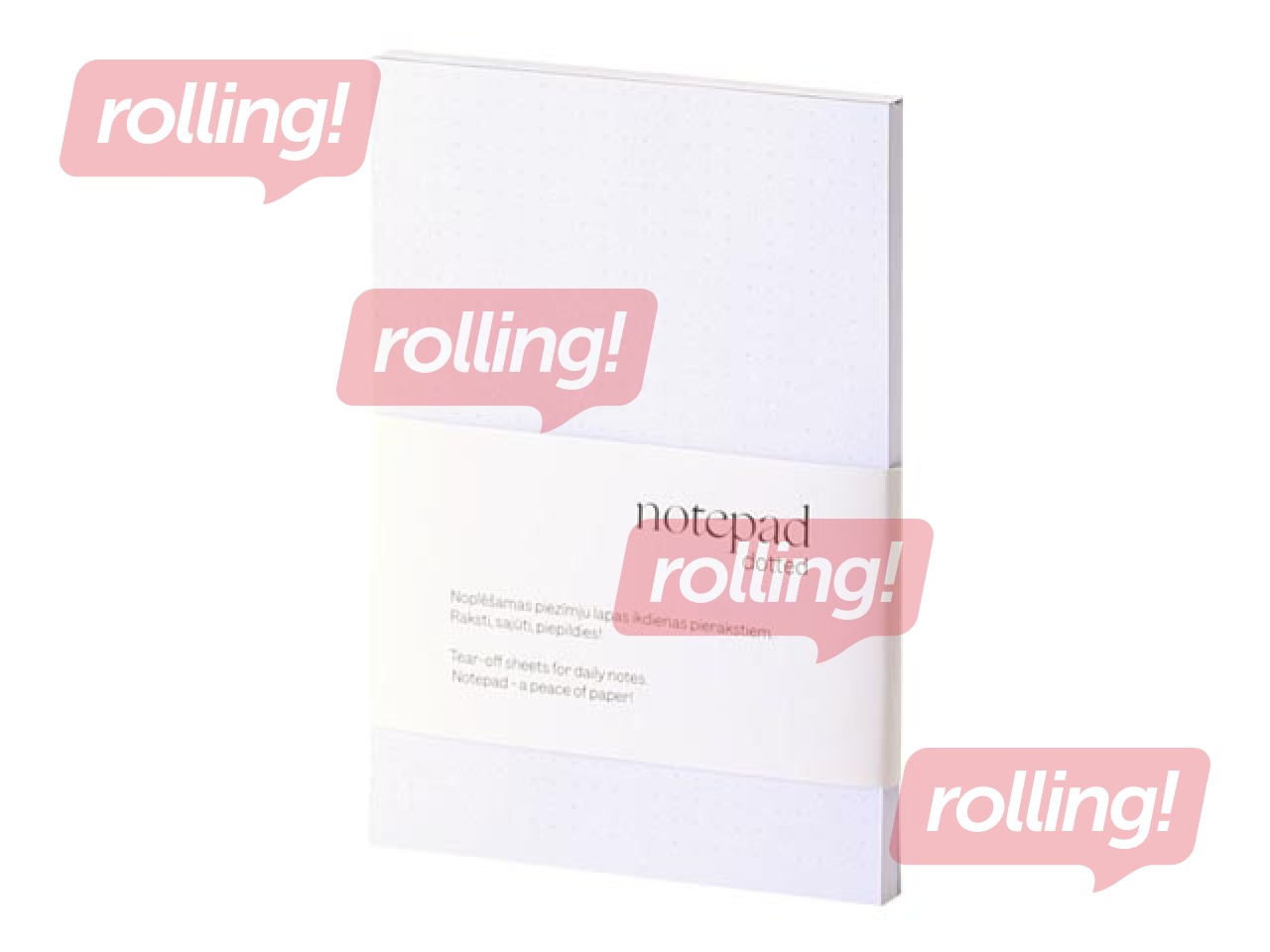 Piezīmju bloks Balts, A5, punktotas lapas