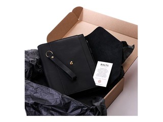 Mapp, A5, ehtne nahk, must