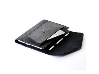 Обложкa для блокнотов, A5, натуральная кожа, черный