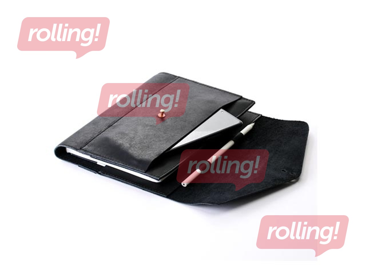 Обложкa для блокнотов, A5, натуральная кожа, черный