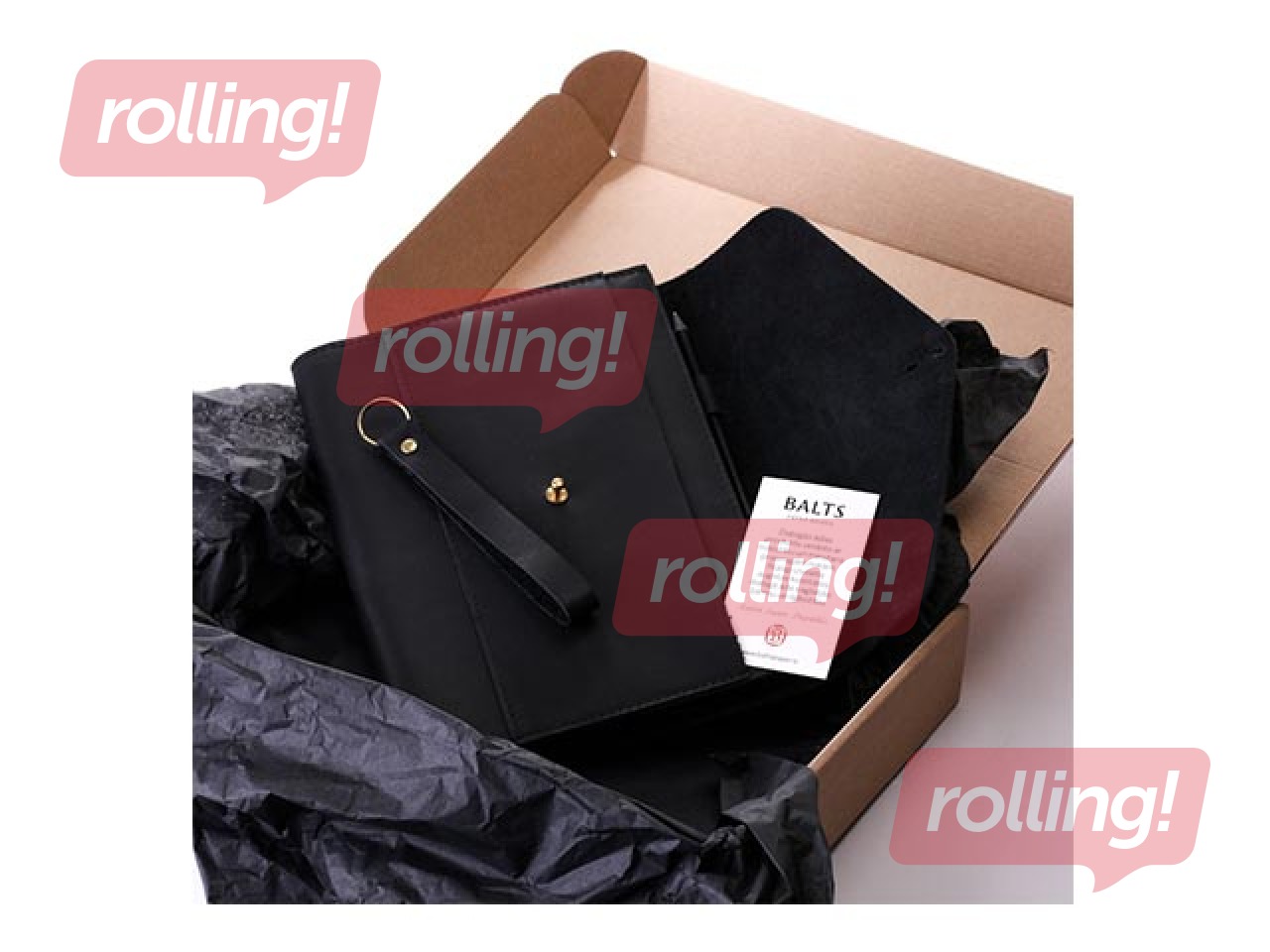 Piezīmju grāmatas apvāks, A5, dabīgā āda, melns