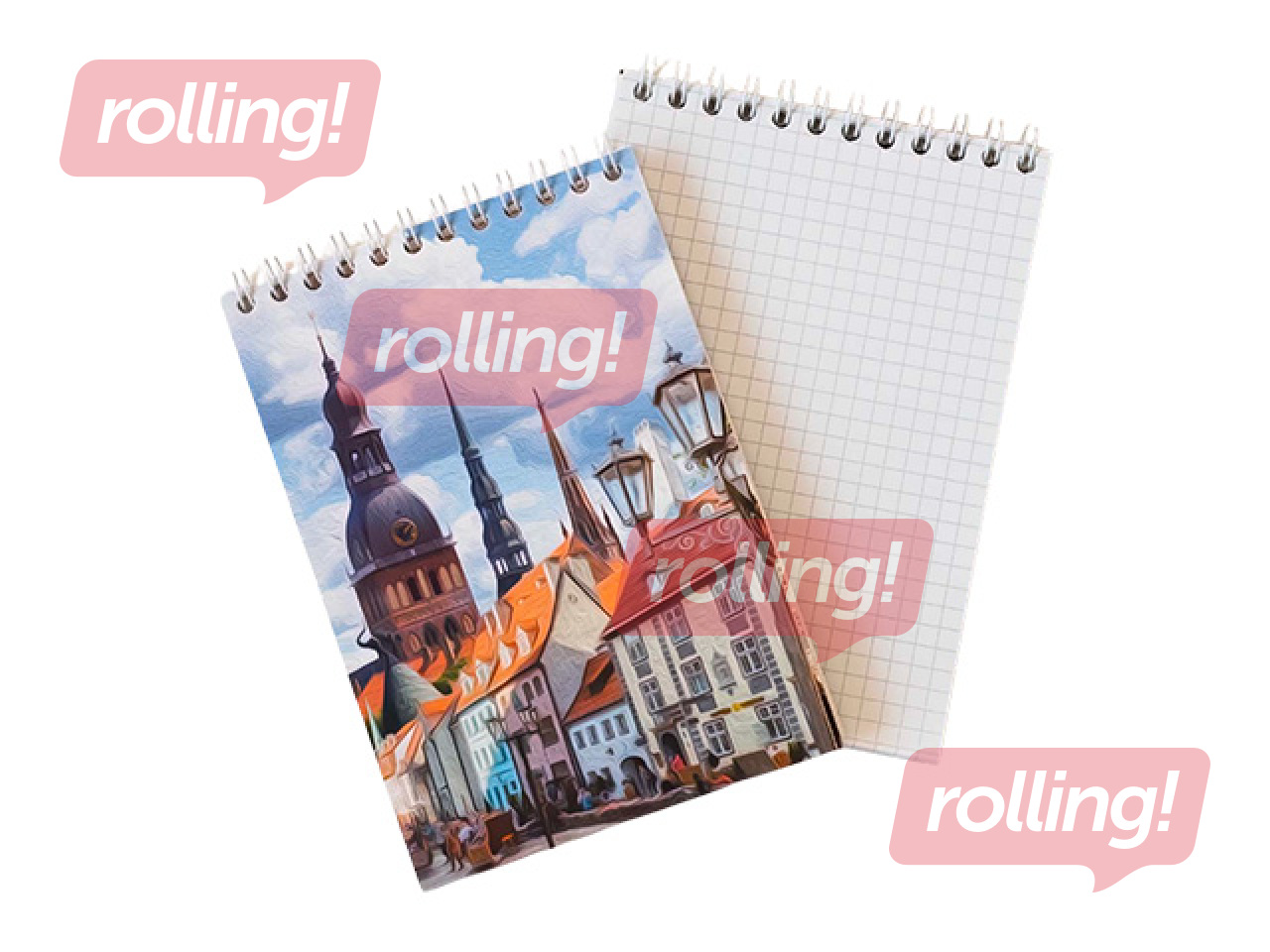 Notebook A6 with spiral binding, squared, 80 sheets, No.13