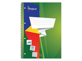 Spiral notebook Forpus A4, squared, 70 sheets