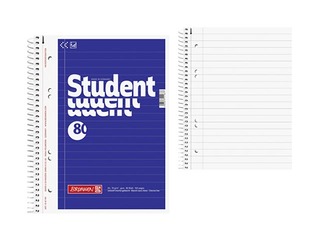 Notebook with spiral, Student, A5, line, 80 sheets