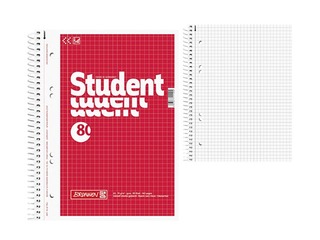 Тетрадь на спирали Student, A5, в клетку, 80 листов
