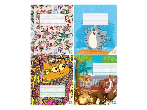 Exercise book ABC Jums, lined, 12 pages