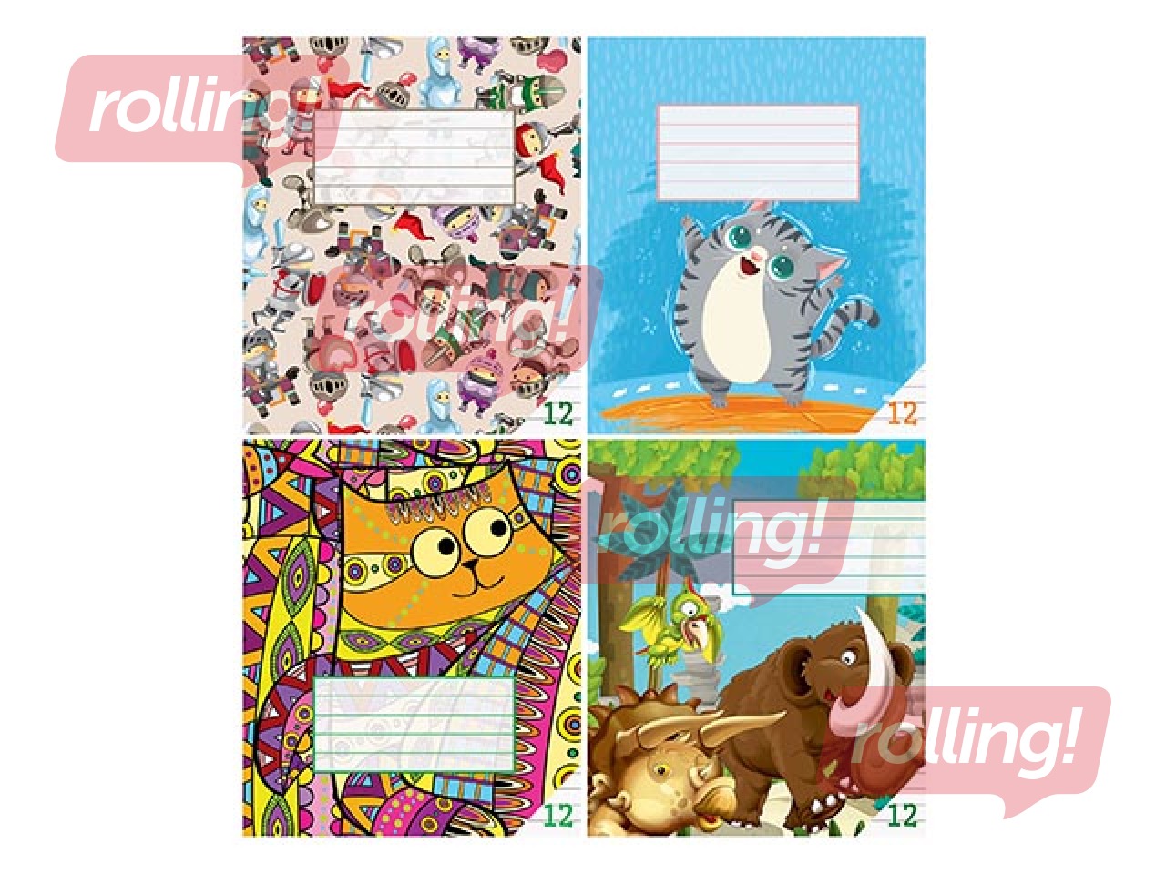 Exercise book ABC Jums, lined, 12 pages