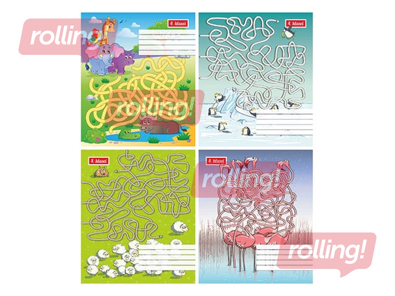 Exercise book ABC Jums, 4th class, lined, 12 pages 