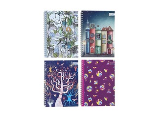 Wirebound Pad  A5 squared, color register, 80 pages