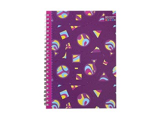 Wirebound Pad  A5 squared, color register, 80 pages
