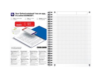 Spiral notebook Oxford Essentials, A5, 90 squared sheets 