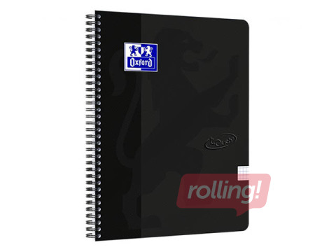 Notebook Oxford Touch, A4+, squared, black, 70 sheets