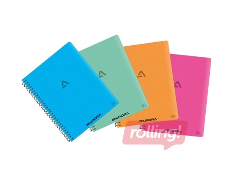 Notebook with spiral Aurora, A5, square, 60 pages