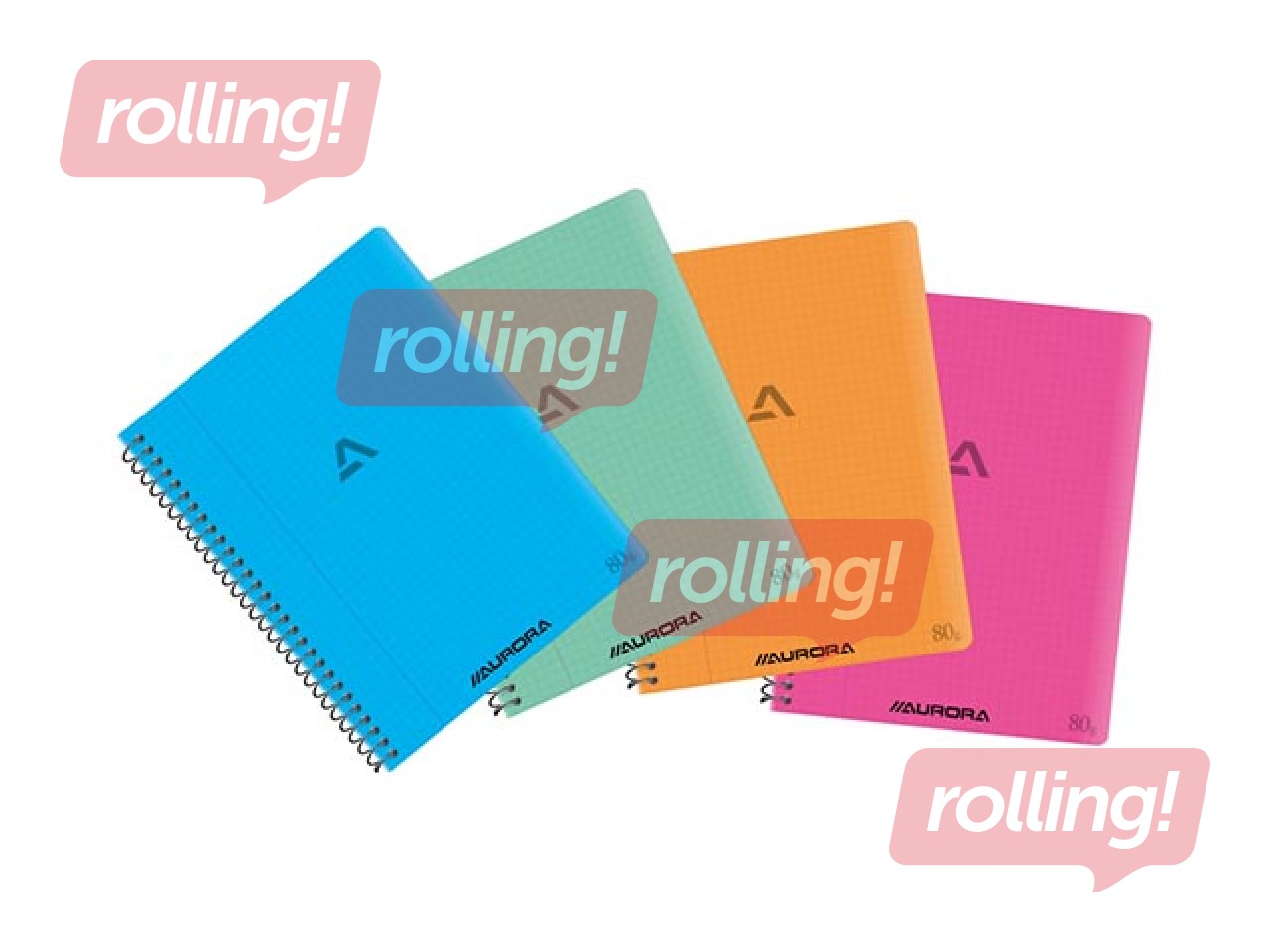 Notebook with spiral Aurora, A5, square, 60 pages