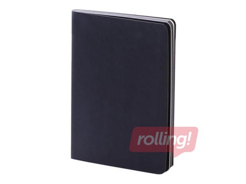 Блокнот Balts M, в клетку, A5, черный