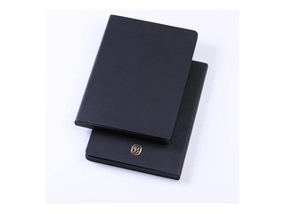 Блокнот Balts M, в клетку, A5, черный