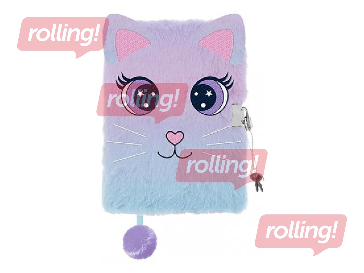 SALE Võtmega päevik, A5, kass, voodriga