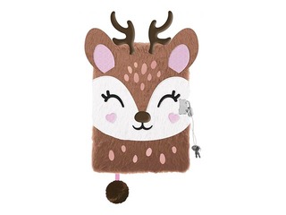 Дневник с замочком, A5, олень, в линейку