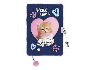 Diary with a key, A5, kitten, lined
