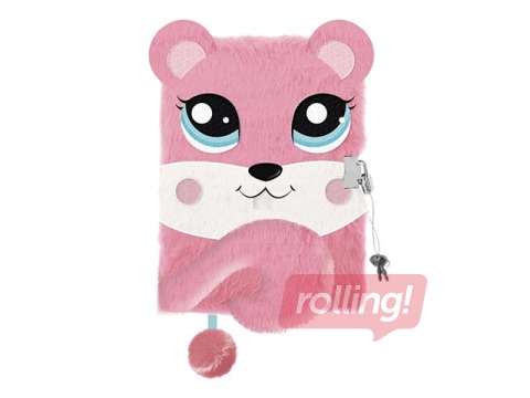 Diary with a key, A5, squirrel, lined