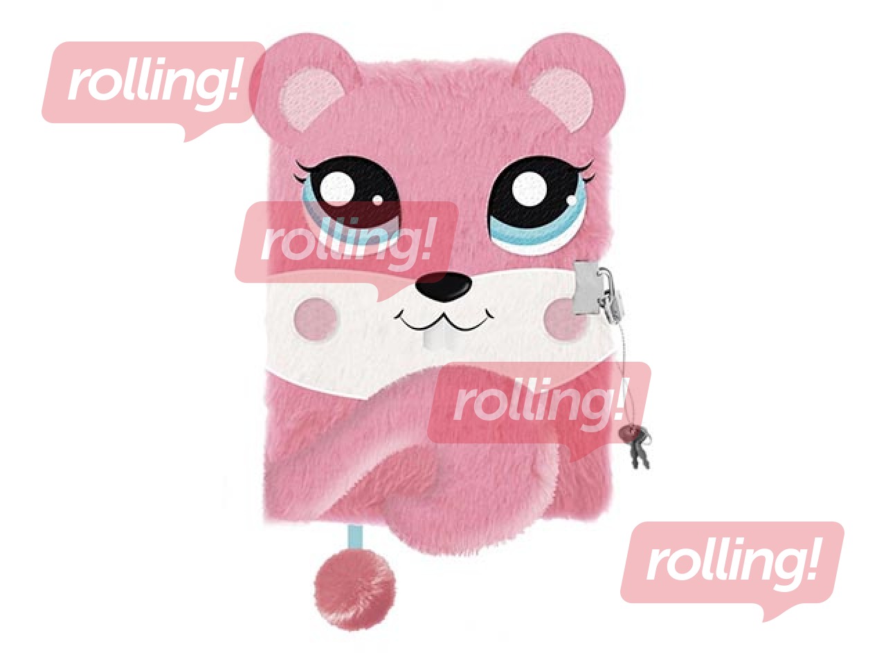 SALE Võtmega päevik, A5, orav, voodriga