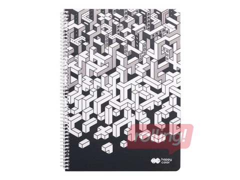Notepad Happy Color B5, Just, squared, white, 80 sheets