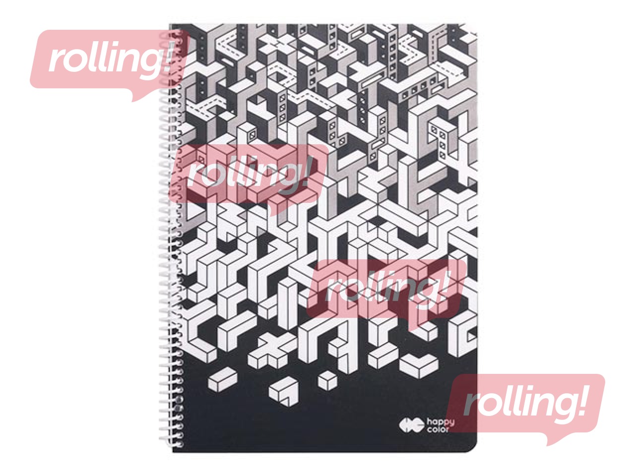 Notepad Happy Color B5, Just, squared, white, 80 sheets