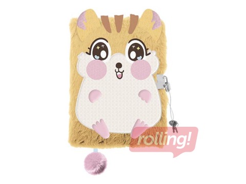Diary with a key, A5, hamster, lined
