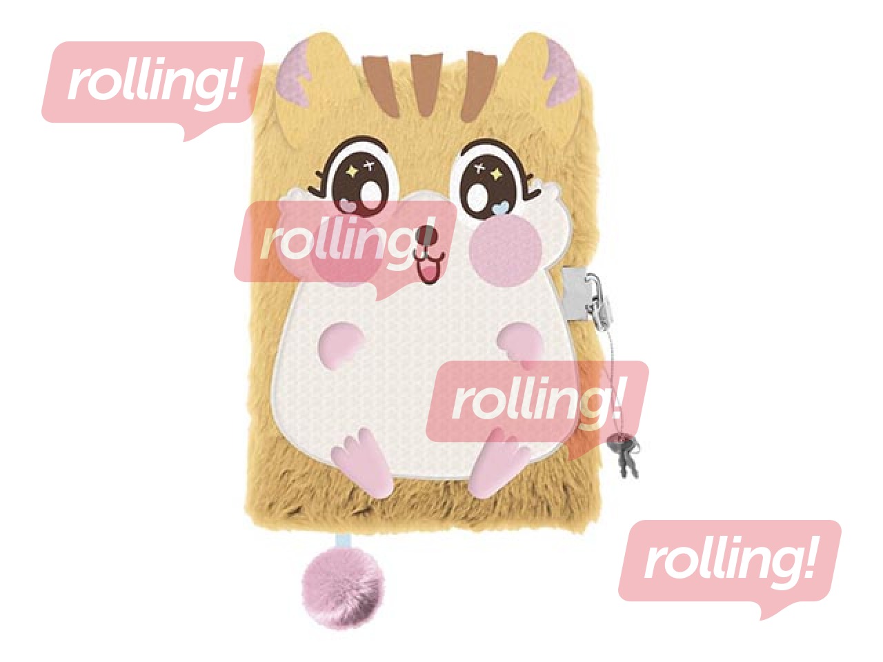 Diary with a key, A5, hamster, lined