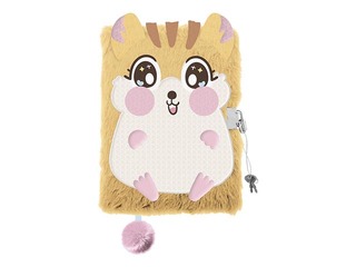 Дневник с замочком, A5, хомяк, в линейку