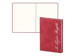 Блокнот Red Velvet, A5, красный вельвет