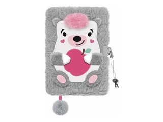 Diary with a key, A5, hedgehog, lined