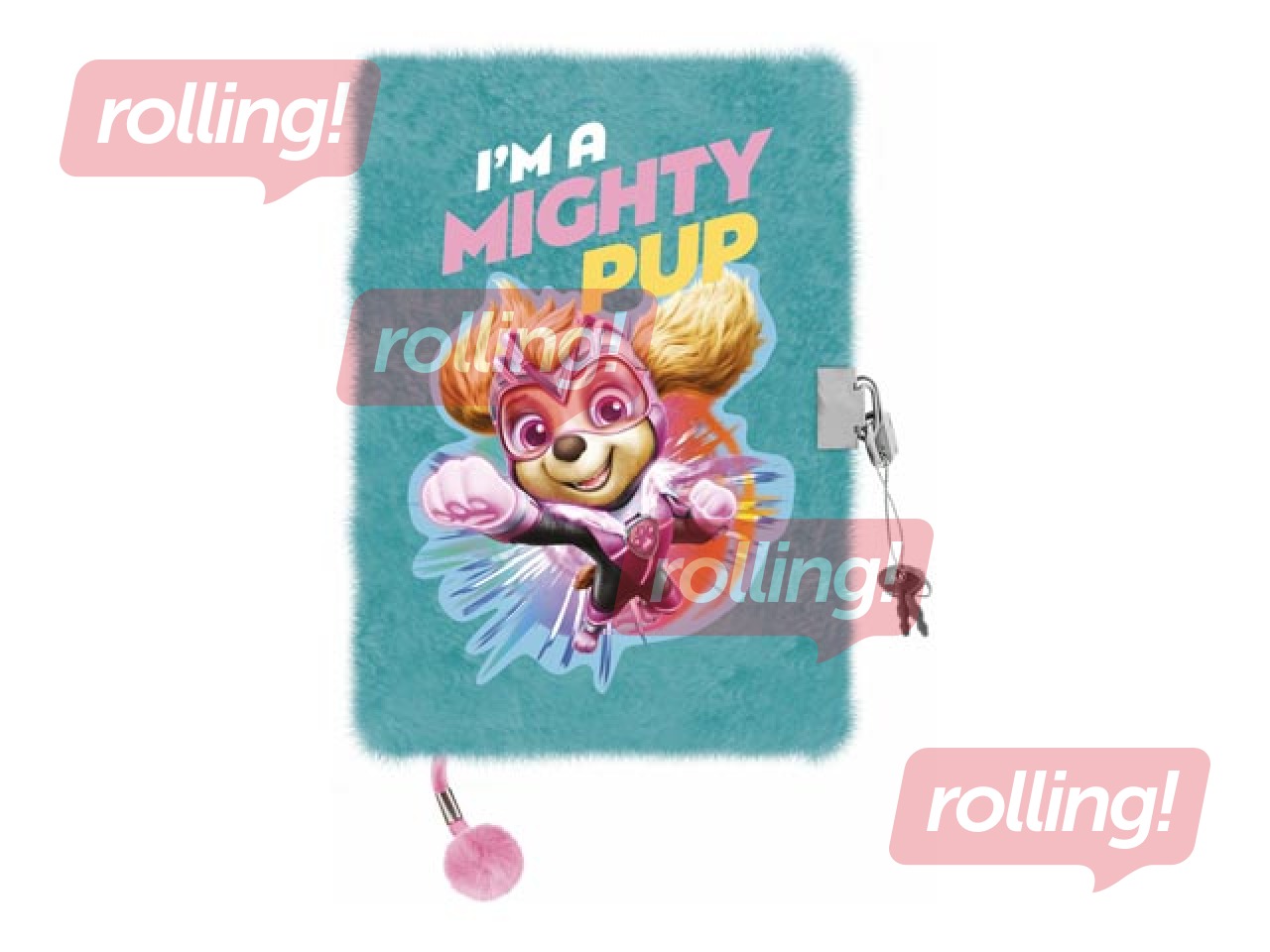 Dienasgrāmata ar atslēdziņu, A5, ķepu patruļa, līniju