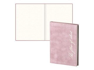 Блокнот BALTS, A5, розовый вельвет