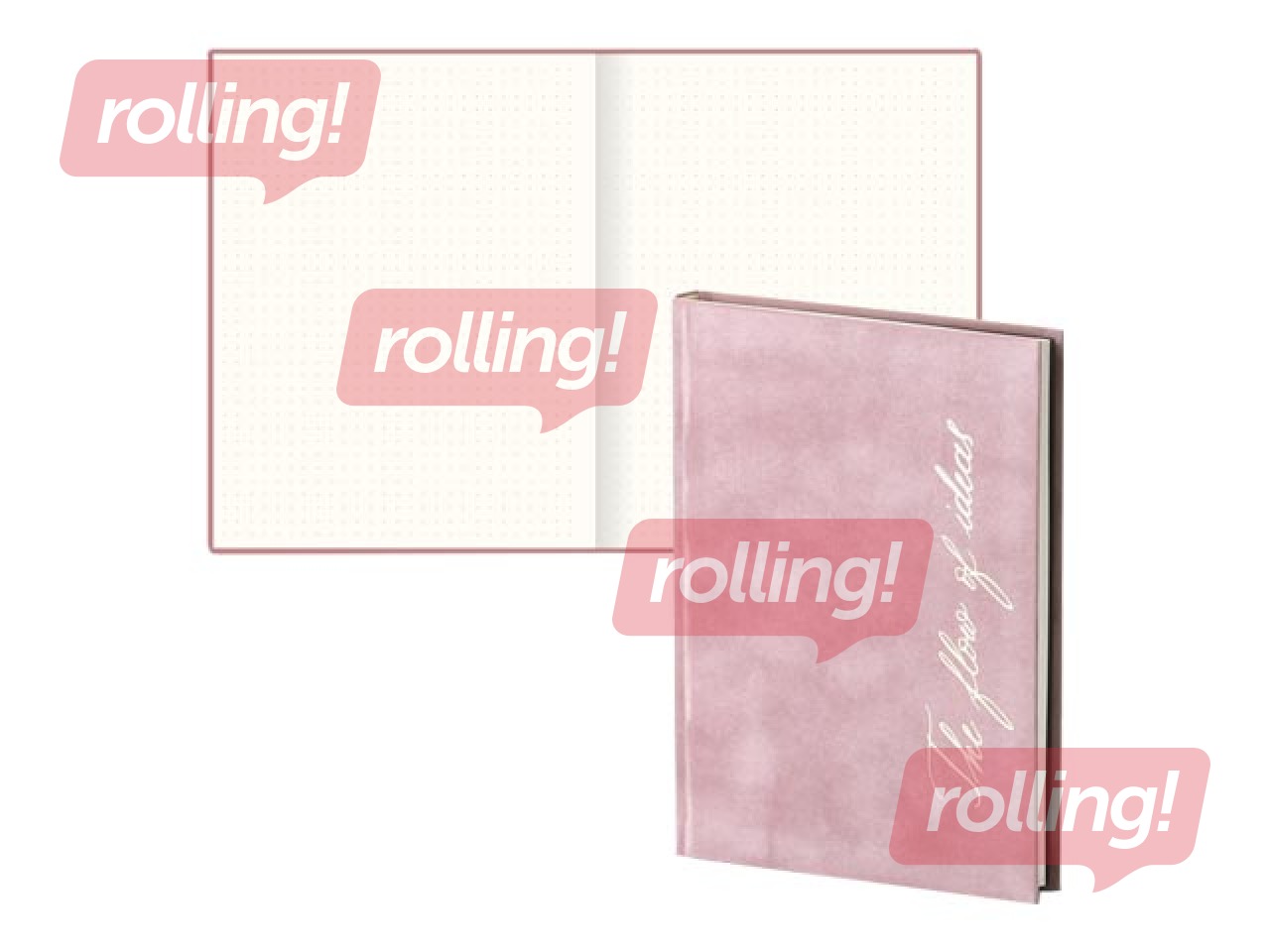 Блокнот BALTS, A5, розовый вельвет