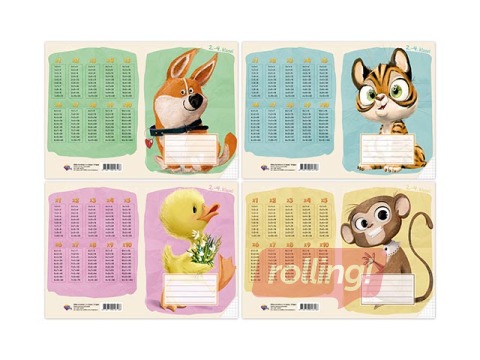 Exercise book ABC Jums, 2nd-4th class, squared, 12 pages