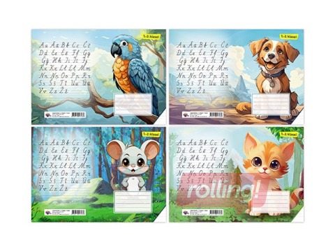 Тетрадь в линейку ABC Jums, для 1-2. класса, 12 листов