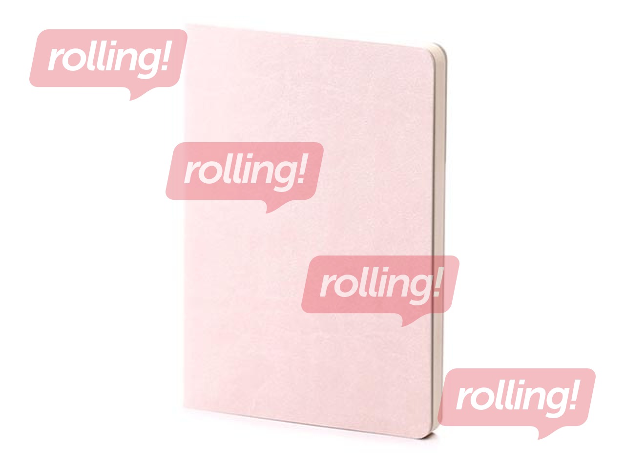 Notebook Balts M, A5, squared, light pink