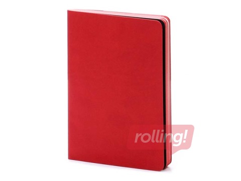 Kaustik Balts M, A5, ruuduline, punane