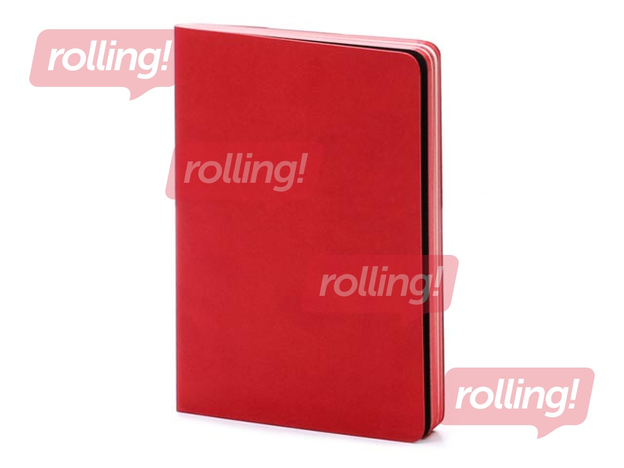 Kaustik Balts M, A5, ruuduline, punane