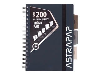 Kaustik Astra 4-osaline, A5, ruuduline, erinevad värvid, 200 lehte