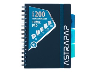 Kaustik Astra 4-osaline, A5, ruuduline, erinevad värvid, 200 lehte