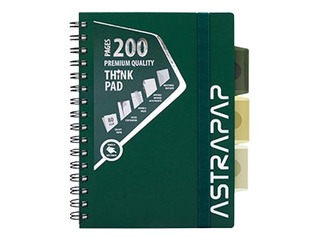 Kaustik Astra 4-osaline, A5, ruuduline, erinevad värvid, 200 lehte