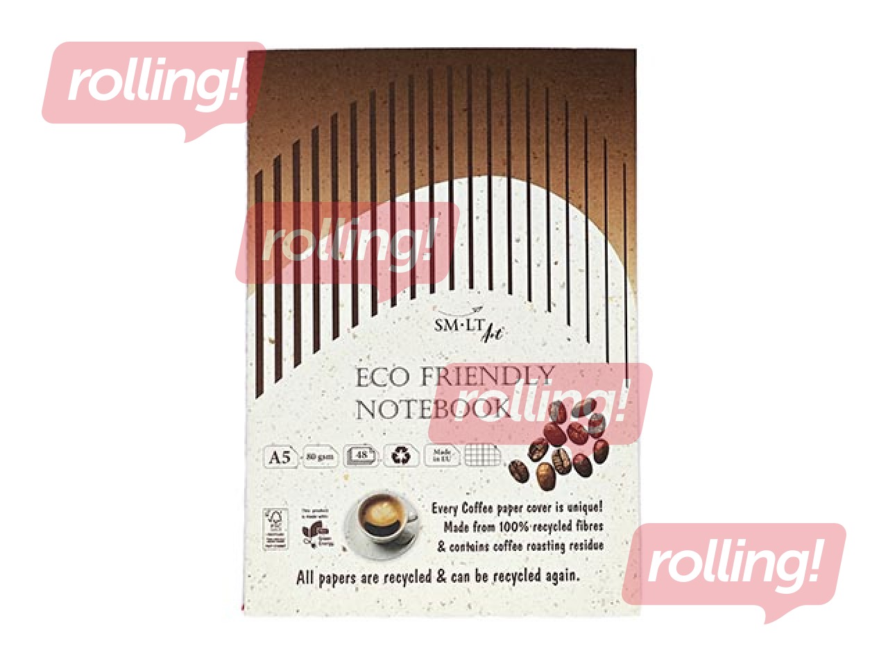 Тетрадь Smiltainis Eco, A5, клетка, 48 страниц