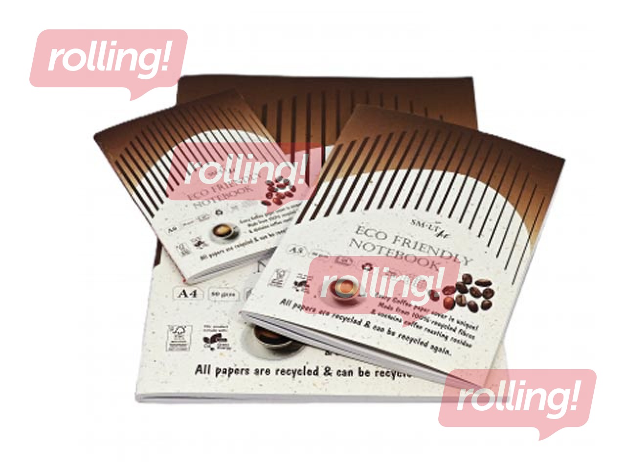 SALE Märkmik Smiltainis Eco, A4, ruuduline, 48 lehte