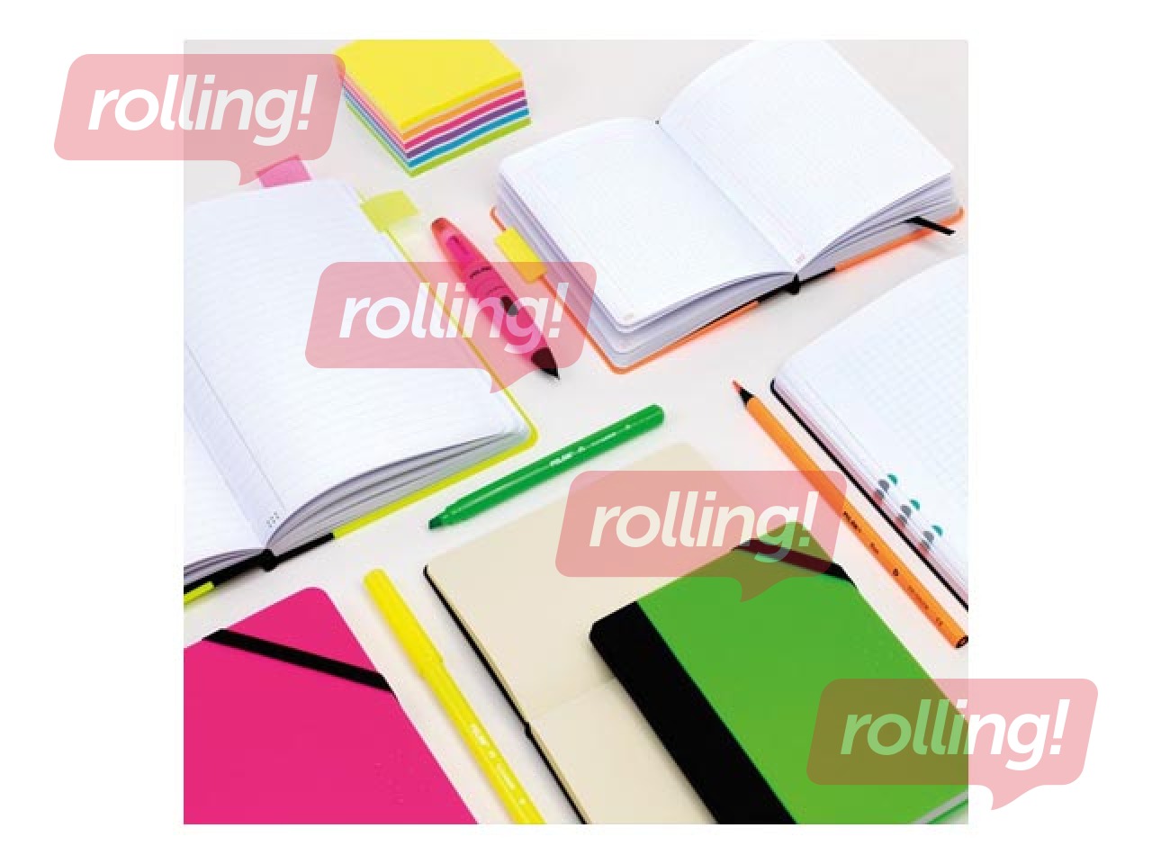 Notebook Milan, Medium Stripes, A5, squared, 104 pages