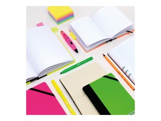 Notebook Milan, A5, white, red, 104 pages