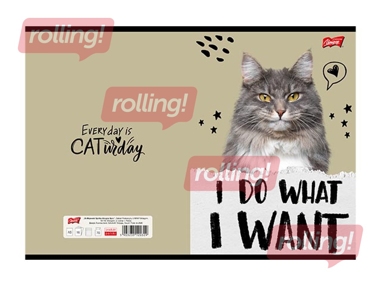 Vihik Unipap, Caturday, ruuduline, A5, 32 lehte