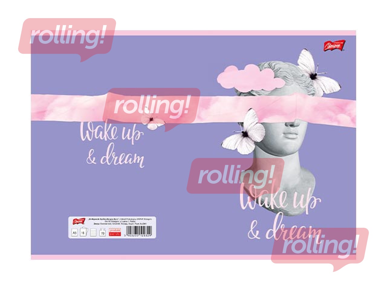 Vihik Unipap, Wake up & dream, ruuduline, A5, 60 lehte